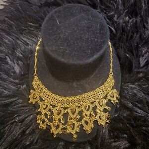 Elegant 21kgp Dubai Jewelry Gold Heart Necklace